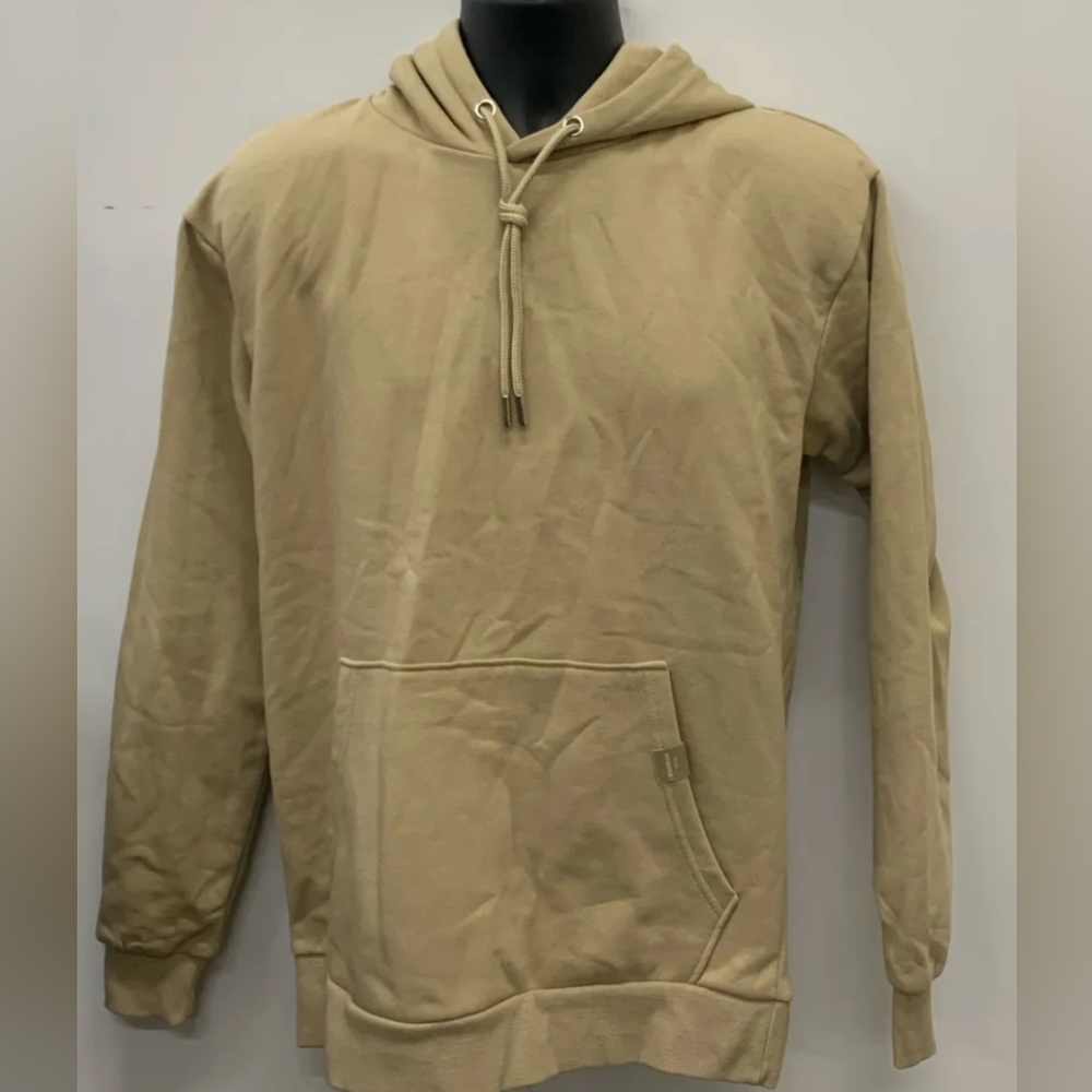 NWT Denim & Flower Men's Light Brown Hoodie Sweatershirt Size M MSRP $68